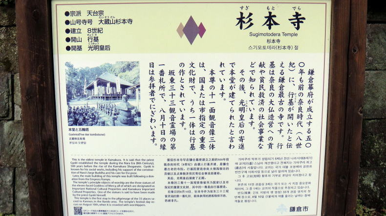 杉本寺の案内板