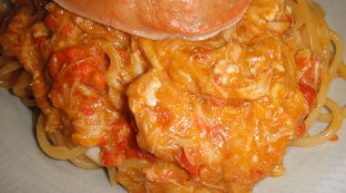 セコ蟹のトマトクリームパスタ6