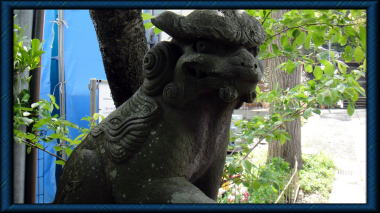 五所神社の狛犬吽形2
