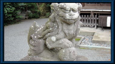 五社稲荷神社の狛犬吽形