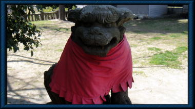 厳島神社の狛犬吽形