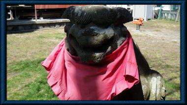 厳島神社の狛犬阿形