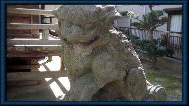 塩釜神社の狛犬阿形