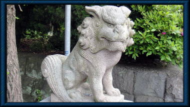 諏訪神社（御成町）の狛犬吽形